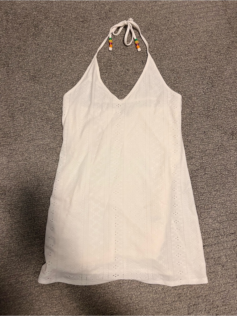 wild fable White Eyelet Halter Mini Dress